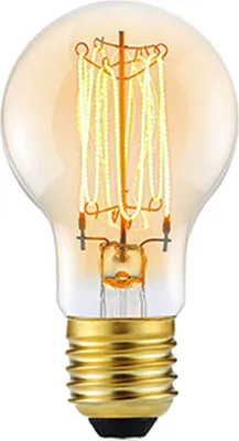 A close-up studio shot of a vintage-style light bulb.