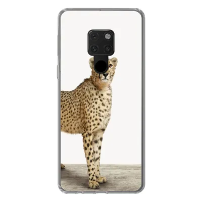 Produktbild von MuchoWow® Handyhülle Schutzhülle Hülle für Huawei P40 Lite Leopard - Tiere - Weißer Hintergrund - Kinder - Jungen - Mädchen Silikon Softcase Handy Hülle - Handy