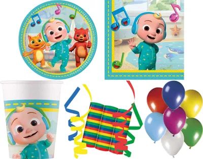 Produktbild von 140-tlg. Set Kindergeburtstag Party Feier Fete Deko Motto CoComelon