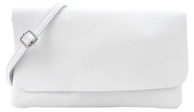 Produktbild von Echt leren Schultasche Clutch Kleine Avondtas 24,50x15cm Ely G149 (Weiß)