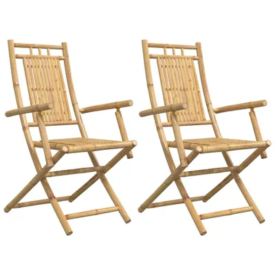Produktbild von Gartenstühle 2 Stk. Klappbar 53x66x99 cm Bambus