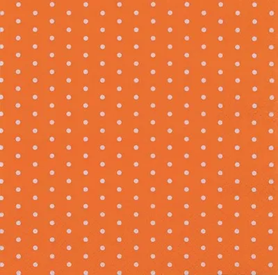 Produktbild von 20 Servietten Mini Dots orange - Mini-Punkte orange 33x33cm