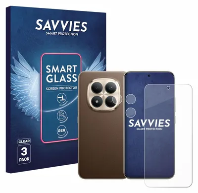 Produktbild von 3x Savvies Schutzglas Folie für Xiaomi Redmi Note 15 Pro Plus 5G (Display+Kamera) 9H Panzer Schutzfolie Glas Displayschutz klar transparent
