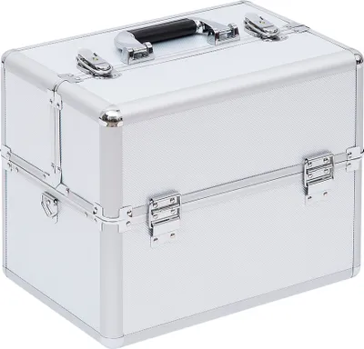 Produktbild von HOMCOM Make-up-Koffer, 36'5x24x29cm, 3 Ebenen, professioneller Kosmetiktaschen-Koffer