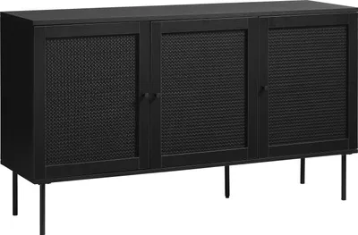 Image de Sideboard >PENSACOLA< (B/H/T: 140x80x40 cm) in schwarz - 140x80x40 (BxHxT)