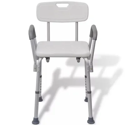 Immagine prodotto di vidaXL Sedia da doccia alluminio bianco