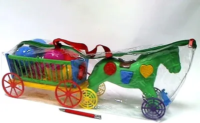 Zdjęcie produktu dla Konik edukacyjny z wozem 00202