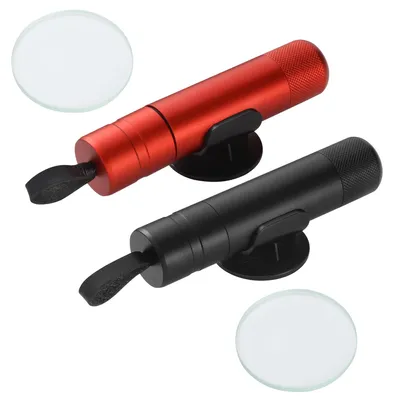 Produktbild von 2 Stück Gurtschneider Notfallhammer，2 In 1 Nothammer Auto Mit Gurtschneider Halterung，Notfallhammer Auto,sind Notfall Rettungswerkzeuge，Notfallhammer fürs Auto,Bus(Schwarz + Rot)