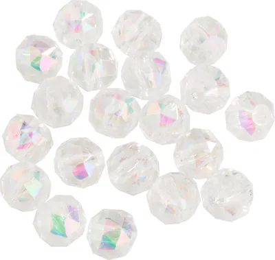 Produktbild von Glasschliffperle Rund, 6 mm, 20 Stück Kristall AB
