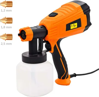 Zdjęcie produktu dla Elektryczny pistolet natryskowy z 3 dyszami, 500 W, 800 ml
