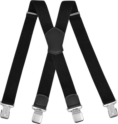 Produktbild von Hosenträger für Männer, extra stark 4 cm, verstellbar und elastisch, mit 4 Metallclips