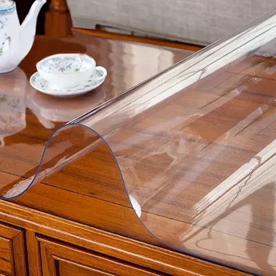 Produktbild von Tischdecke PVC Tischfolie Transparent 2mm Schutzfolie Tischschutz Tischmatte 90X160 cm