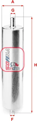 Produktbild von Kraftstofffilter SOFIMA S 1985 B für AUDI A6 Avant (4G5, 4GD, C7) Filtereinsatz