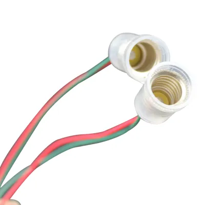 Produktbild von 20Stk E10 Lampensockel Fassung Lampen Sockel mit Kabel Leuchtmittel Halterung