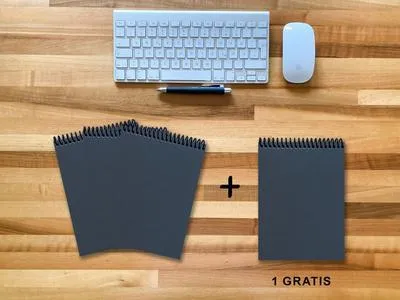 Produktbild von A 5 Notizblock - Set, 3+1 gratis, Luxury 80 Seiten BLAU NEW LAPISLAZULI GLITTER-OPTIK, kariert 10x10mm