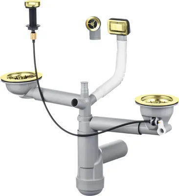 Obrázok produktu pre Siphon for 1.5- and 2-bowl granite sink - Space-Saver
