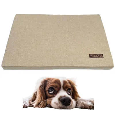 Immagine prodotto di Tappetino per cani DOTTY M 75x60 cm beige – tappetino da viaggio versatile e cuccia per cani di taglia media, per auto, trasportino o bagagliaio, facile da pulire e resistente