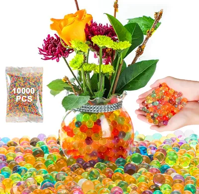 Produktbild von 10000 Stücke Wiederverwendbare Water Beads Für Pflanzen Kügelchen Für Pflanzen, Vase Füllstoff und Deko