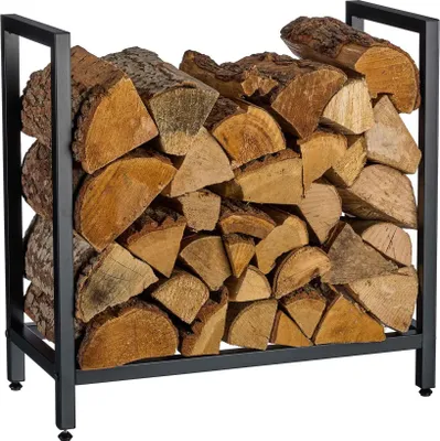 Produktbild von Brennholzregal aus Eisen - Platzsparende Holzaufbewahrung