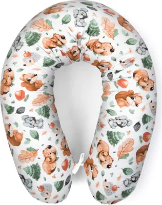 Produktbild von Amilian Stillkissen mit Füllung für klein Baby Schwangerschaftskissen zum Schlafen Baumwolle inkl. Bezug Größe 170cm Pregnancy Pillow; Eichhörnchen