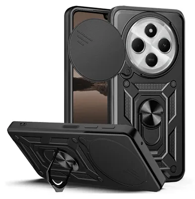 Produktbild von Armor Handyhülle für Xiaomi Redmi 14C Kameraschutz Handy Panzer Case Cover Schutzhülle Outdoor Farbe: Schwarz