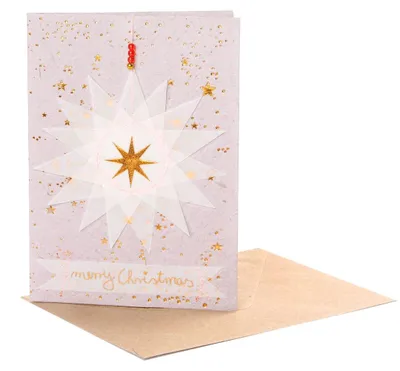 Produktbild von Transparentsternenkarte "Merry Christmas"