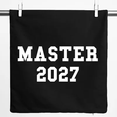 Produktbild von Huuraa Kissenbezug Master 2027 Abschluss 40x40cm Black Baumwolle Dekokissenbezug Geschenkidee