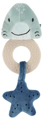 Image de Jouet de dentition Trixie Baby en silicone « Mr. Shark » avec effet craquant, multicolore