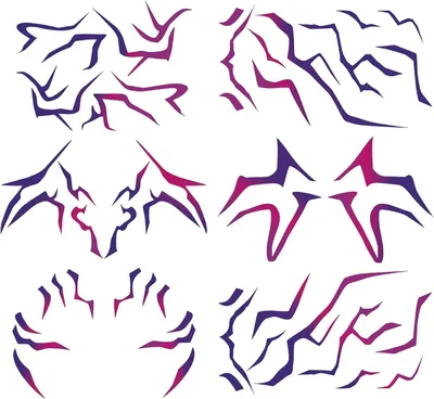 Produktbild von Temporäre Tattoos Kpop-Stil, 6 Blatt, Blitz- und Dämonmotive, für Kinder