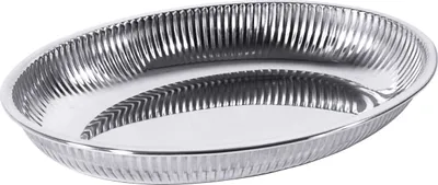 Produktbild von Brotschale, Schale, Edelstahl 18/10, geriffelt, 26,5-31,0 cm Länge wählbar : 31 cm Variante: 31 cm