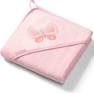 Produktbild von Bambus-Kapuzenhandtuch 100x100 cm Rosa / Babyono