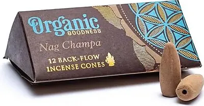 Image de Cônes d'encens à reflux naturel Nag Champa - 24 G