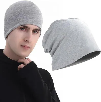 Produktbild von Schläfenmütze für Herren und Damen | Dünne Mütze für unter Helm | Ideal als Schlafmütze oder Laufmütze | Schläfenmütze oder Chemo-Haube |