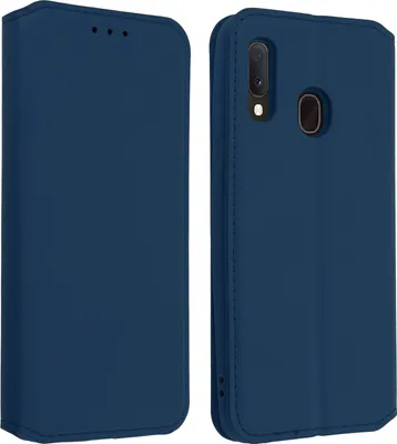 Produktbild von Avizar, Kunstleder Cover Classic Edition Samsung Galaxy A20e, Nachtblau