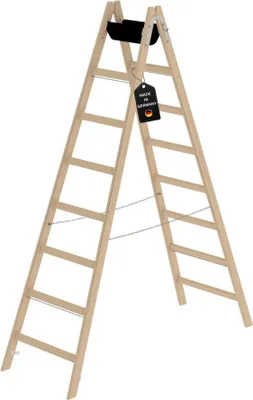 Produktbild von Sprossen-Stehleiter Holz 2x8 Sprossen
