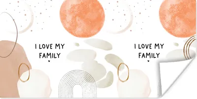 Produktbild von MuchoWow® Poster Zitate - Sprichwörter - Ich liebe meine Familie 120x60 cm - Bild