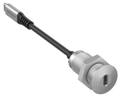 Obrázek produktu pro Vivolink PROUSBCMF0.3SOCKET, 0,3 m, USB C, USB C, USB 3.2 Gen 2 (3.1 Gen 2), Šedá