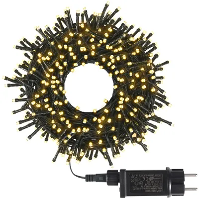 Productafbeelding van Verlichtingstouw voor binnen- en buitengebruik, 20 meter, 200 LED's, IP44 waterdicht, 8 lichtmodi