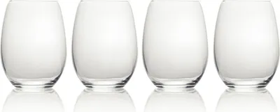 Produktbild von Flöten-Weinglas-Set, stiellos, 4 Stück, 561 ml - Mikasa | Julie