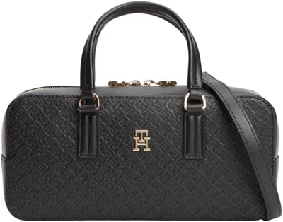 Produktbild von Tommy Hilfiger TH Monogram Crossbody Bag, Reißverschluss, Erwachsener, OS, Schwarz, Polyurethan (PU), 1 Stück(e)