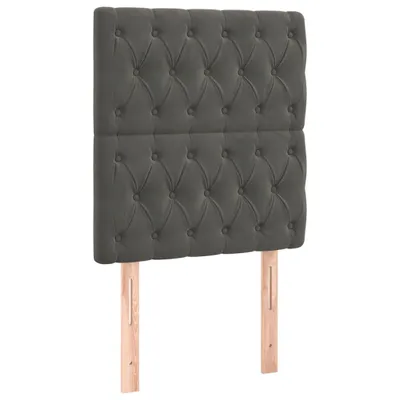 Immagine prodotto di vidaXL Testiere 2 pz. Velluto grigio scuro 80x7x78/88 cm