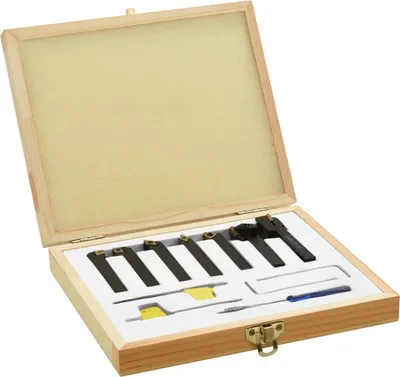 Produktbild von vidaXL 12-tlg. Drehmeißel-Set mit Wendeplatten 8x8 mm 70 mm