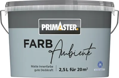 Produktbild von Primaster Farbambiente Wandfarbe matt platinblau 2,5 L