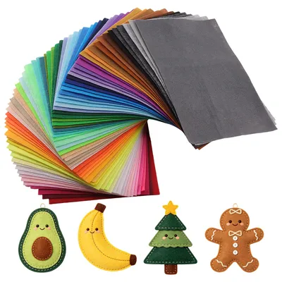 Bastelfilz-Set 132 Stück, 66 Farben, 20x30 cm, 1 mm