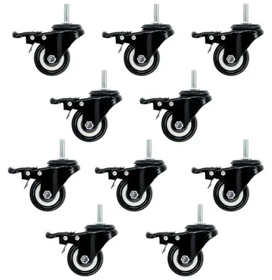 Produktbild von SCHMIDT systemprofile 10x Lenkrolle mit Bremse M8 Transportrolle Schwenkrolle