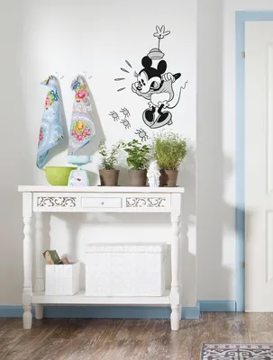 Produktbild von Komar Deco-Sticker "Minnie Scream" 50 x 70 cm, grau/schwarz, 14009h