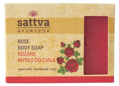 MYDŁO W KOSTCE DO CIAŁA RÓŻA 125 g - SATTVA (AYURVEDA)
