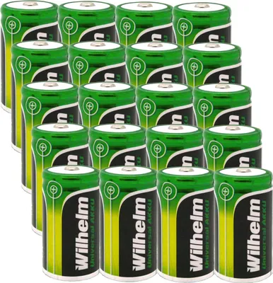 A grid of rechargeable batteries.