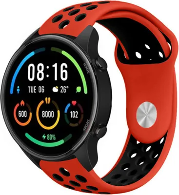 Produktbild von Strap-it Xiaomi Mi Watch Sportarmband (Rot/Schwarz)