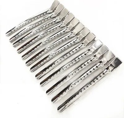 Produktbild von INF Aluminium Haarspangen 12er Pack Silber L